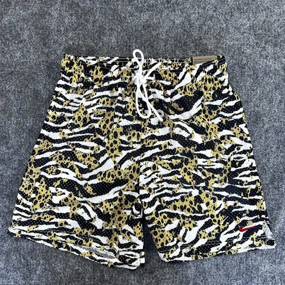 NIKE‎ PRACTICE MESH DRI-FIT MEN'S SHORTS ANIMAL PRINT HV6933-100 SIZE SMALL NWT